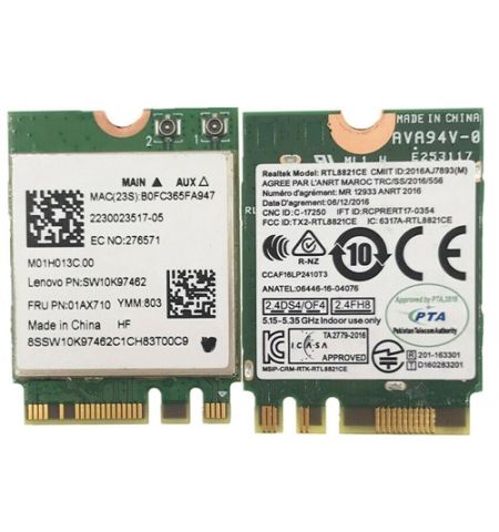 Modulo Wireless / Wifi y Bluetooth SW10K97462 01AX710 Realtek model: RTL8821CE LENOVO ideacentre AIO 520-22AST Modulo Wireless / Wifi y Bluetooth SW10K97462 01AX710 Realtek model: RTL8821CE LENOVO ideacentre AIO 520-22AST