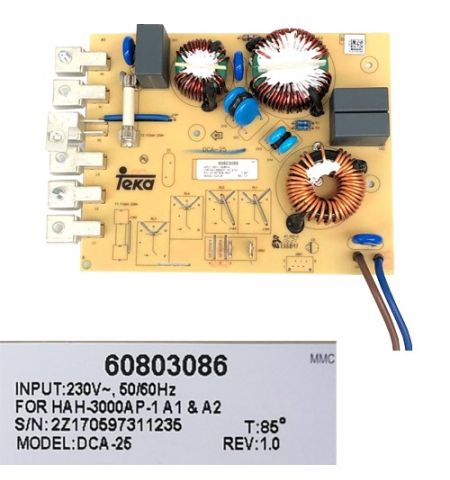 Módulo Electrónico 60803086, DCA-25 REV 1.0, Teka IR 3200 VR01 Módulo Electrónico 60803086, DCA-25 REV 1.0, Teka IR 3200 VR01