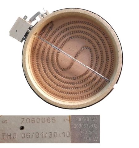 Resistencia Vitro 7060085, 2000632912, 230V 1700W, 20cm, Nodor 3357 Resistencia Vitro 7060085, 2000632912, 230V 1700W, 20cm, Nodor 3357