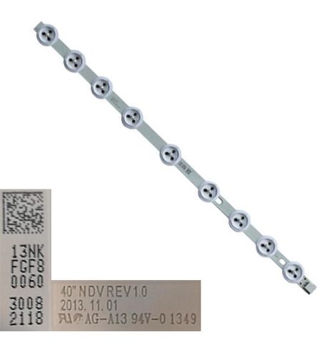 Tira 9 leds 40´´ NDV REV1.0, 30082118, C, Telefunken TE39182N25F1C10 UD-LED Tira 9 leds 40´´ NDV REV1.0, 30082118, C, Telefunken TE39182N25F1C10 UD-LED