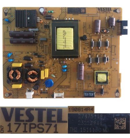 Fuente Alimentación VESTEL 17IPS71, 190814R4, 23220944, Telefunken TE32278B30CXD