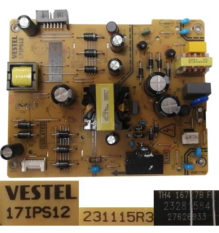 Fuente Alimentación Vestel 17IPS12, 231115R3, 23281584, Telefunken TE43282B34C2K