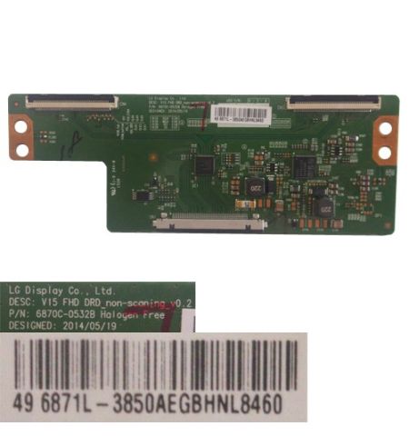 Placa T-Con 6870C-0532B, 6871L-3850AE, Telefunken TE49282S25T2K Placa T-Con 6870C-0532B, 6871L-3850AE, Telefunken TE49282S25T2K