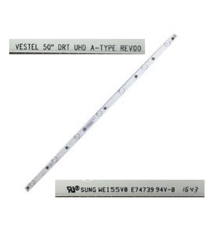 Tira 7 leds SUNG WEI55V0 E74739 94V-0, VESTEL 50´´,TYPE A, Telefunken TE50292S26Y2P Tira 7 leds SUNG WEI55V0 E74739 94V-0, VESTEL 50´´,TYPE A, Telefunken TE50292S26Y2P