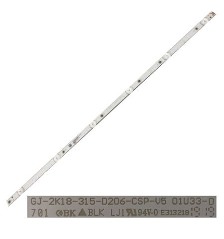 Tira 6 leds PHILIPS 32PFS5803/12 GJ-2K18-315-D206-CSP-V5 Tira 6 leds PHILIPS 32PFS5803/12 GJ-2K18-315-D206-CSP-V5