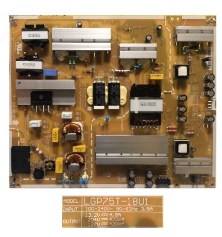 Fuente Alimentación EAY64908601, LGP75T-18U1  LG 75UK6200PLB