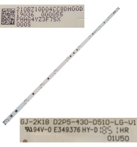 Tira 10 Leds GJ-2K18 D2P5-430-D510-LG-V1 LG 43LK5000PLA, de Desmontaje Tira 10 Leds GJ-2K18 D2P5-430-D510-LG-V1 LG 43LK5000PLA, de Desmontaje