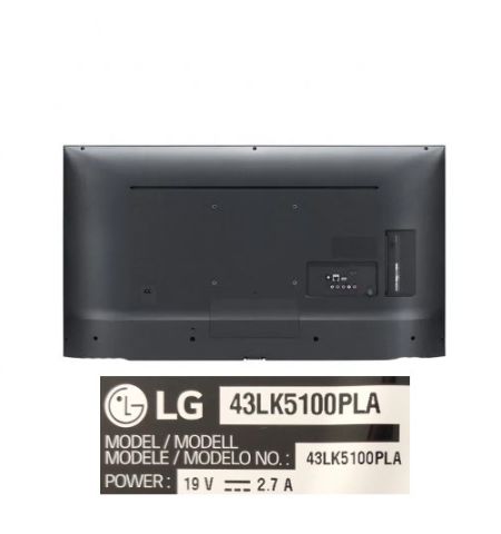 Carcasa Trasera Negra LG 43LK5100PLA NUEVA Carcasa Trasera Negra LG 43LK5100PLA NUEVA