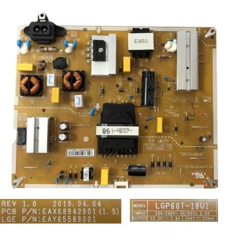 Fuente Alimentación LG 60UM7100PLB, LGP60T-19U1, EAX68942901 (1.5) Fuente Alimentación LG 60UM7100PLB, LGP60T-19U1, EAX68942901 (1.5)
