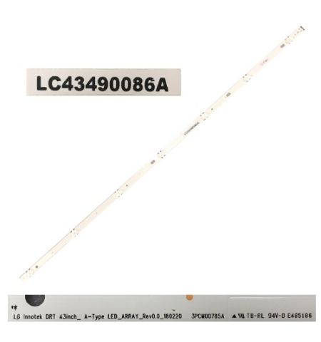 Tira 7 leds LC43490086A LG 43UK6200PLA de desmontaje Tira 7 leds LC43490086A LG 43UK6200PLA de desmontaje