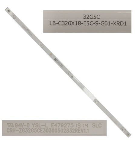 Tira 5 Leds LED32HS61 YSL-L E479275, 32G5C LB-C320X18-E5C-S-G01-XRD1 Tira 5 Leds LED32HS61 YSL-L E479275, 32G5C LB-C320X18-E5C-S-G01-XRD1