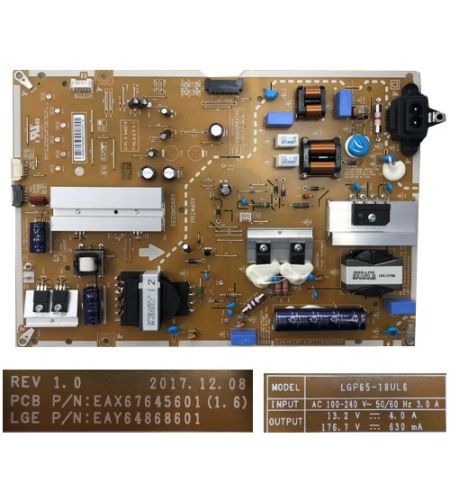 Fuente Alimentación LG 65SK8000PLB, LGP65-18UL6, EAX67645601 (1.6) EAY64868601 Fuente Alimentación LG 65SK8000PLB, LGP65-18UL6, EAX67645601 (1.6) EAY64868601