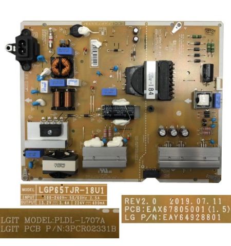 Fuente Alimentación LG 65UM7100PLA EAX67805001(1.5) EAY64928801 Fuente Alimentación LG 65UM7100PLA EAX67805001(1.5) EAY64928801