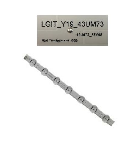 Tira 7 leds LG 43UM7390PLC LGIT_Y19_43UM73 REV08 Tira 7 leds LG 43UM7390PLC LGIT_Y19_43UM73 REV08
