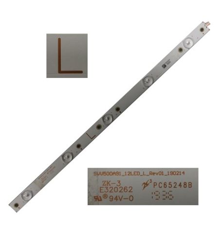 Tira 7 leds Nec E507Q, SVV500A91_12LED_R_Rev01_19014, E320262, PC65248B Tira 7 leds Nec E507Q, SVV500A91_12LED_R_Rev01_19014, E320262, PC65248B