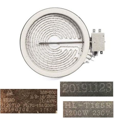 Resistencia Vitro HL-T165R, 2129710, TEKA TZ 6415 VR 10 1200w 230V 16,5 cms SWAP Resistencia Vitro HL-T165R, 2129710, TEKA TZ 6415 VR 10 1200w 230V 16,5 cms SWAP