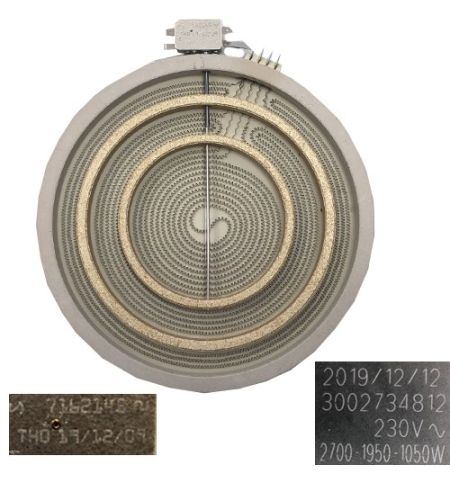 Resistencia Vitroceramica SAUBER SEV-01 30cms 3002734812, 7162145 SWAP7USADO Resistencia Vitroceramica SAUBER SEV-01 30cms 3002734812, 7162145 SWAP7USADO