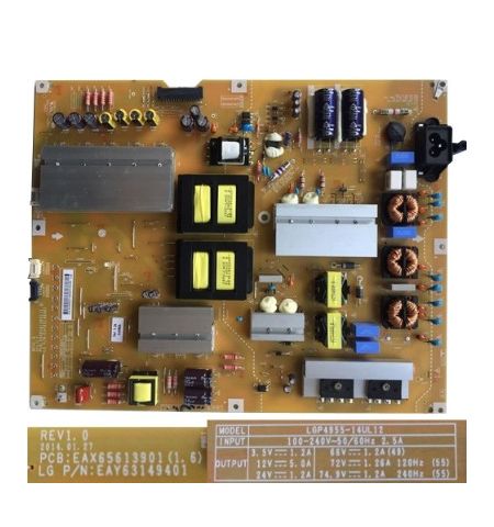 Fuente Alimentación LG 49UF695V, EAX65613901 (1.6), LGP4955-14L12 Fuente Alimentación LG 49UF695V, EAX65613901 (1.6), LGP4955-14L12