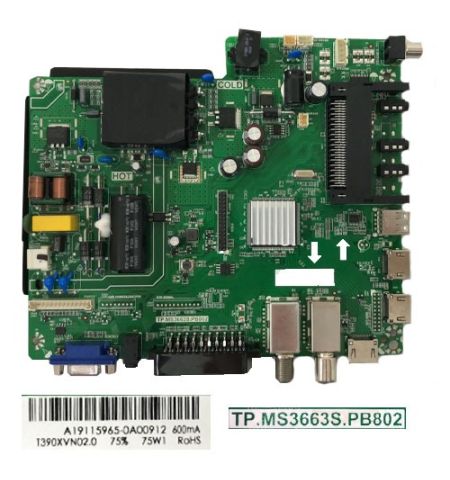Placa Main Nevir NVR-7707-39RD2S-N, TP.MS3663S.PB802 Placa Main Nevir NVR-7707-39RD2S-N, TP.MS3663S.PB802