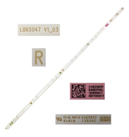 Tira 6 leds LB65047V0_03, PHILIPS 65PUS7363/12 TYPE R, 210BZ06DR