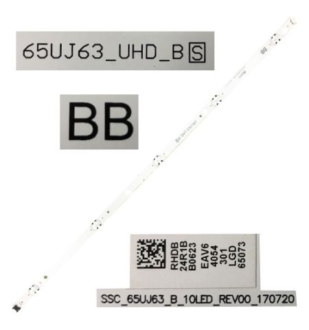 Tira 5 leds 65UJ63_UHD_B S, LG 65UK6100PLB, BB, SSC_65UJ63_B_10LED_REV00_170720 Tira 5 leds 65UJ63_UHD_B S, LG 65UK6100PLB, BB, SSC_65UJ63_B_10LED_REV00_170720