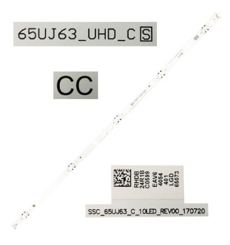 Tira 5 leds 65UJ63_UHD_C S LG  65UK6100PLB CC, SSC_65UJ63_C_10LED_REV00_170720