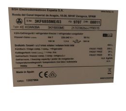 Tapa Embellecedor Frigorífico Balay 3KF6855ME/03 NUEVO ( 00635967 )