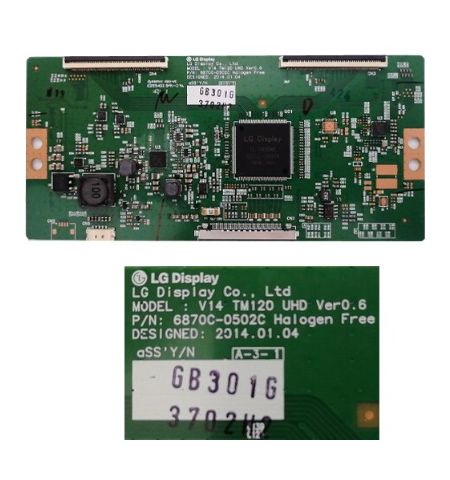 Placa TCon V14 TM120 UHD Ver0.6, LG 49UF695V Placa TCon V14 TM120 UHD Ver0.6, LG 49UF695V
