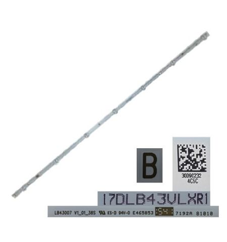 Tira 7 leds TIPO B LB43007 V1_01_38S, 17DLB43ULXR1 Telefunke TE43282N25CXK (SWAP) Tira 7 leds TIPO B LB43007 V1_01_38S, 17DLB43ULXR1 Telefunke TE43282N25CXK (SWAP)