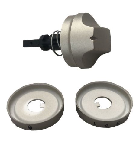 Kit 4 Mandos Control Horno HBE 615 ME SS Con 8 Anillas para Fuego o Vitro Kit 4 Mandos Control Horno HBE 615 ME SS Con 8 Anillas para Fuego o Vitro