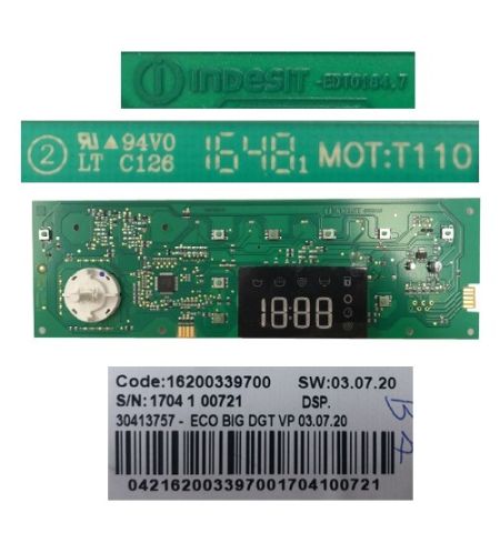 Módulo Electrónico Lavadora Indesit EWE 71252 W EU, EDT0184.7, 1704 1 00721, 16200339700
Módulo Electrónico Lavadora Indesit EWE 71252 W EU, EDT0184.7, 1704 1 00721, 16200339700