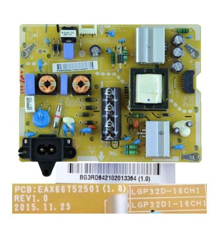 Fuente Alimentación LG 32LH604V, EAX66752501 (1.8), LGP32D-16H1 Fuente Alimentación LG 32LH604V, EAX66752501 (1.8), LGP32D-16H1