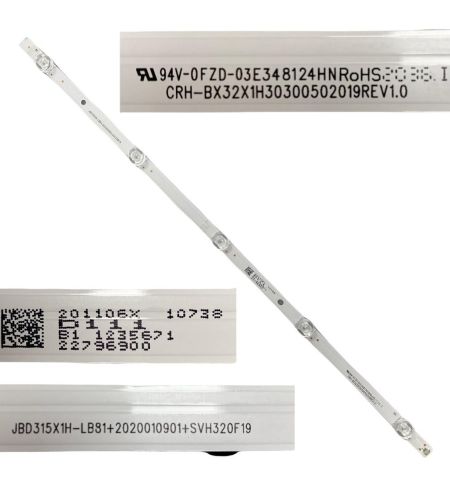 Tira 5 leds HISENSE 32AE5500F CRH-BX32X1H30300502019REV1.0 swap/ de desmontaje