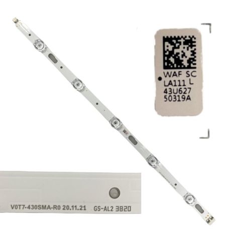 Tira 5 Leds Samsung UE43TU7095UXXC BN96-50319A V0T7-430SMA-R0 Tira 5 Leds Samsung UE43TU7095UXXC BN96-50319A V0T7-430SMA-R0