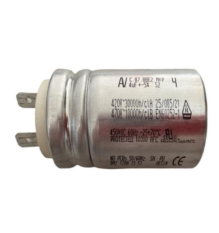 Condensador Capacitador Arranque Motor Campana BOSCH C.87.8BE2 4uF en60252-1 Condensador Capacitador Arranque Motor Campana BOSCH C.87.8BE2 4uF en60252-1