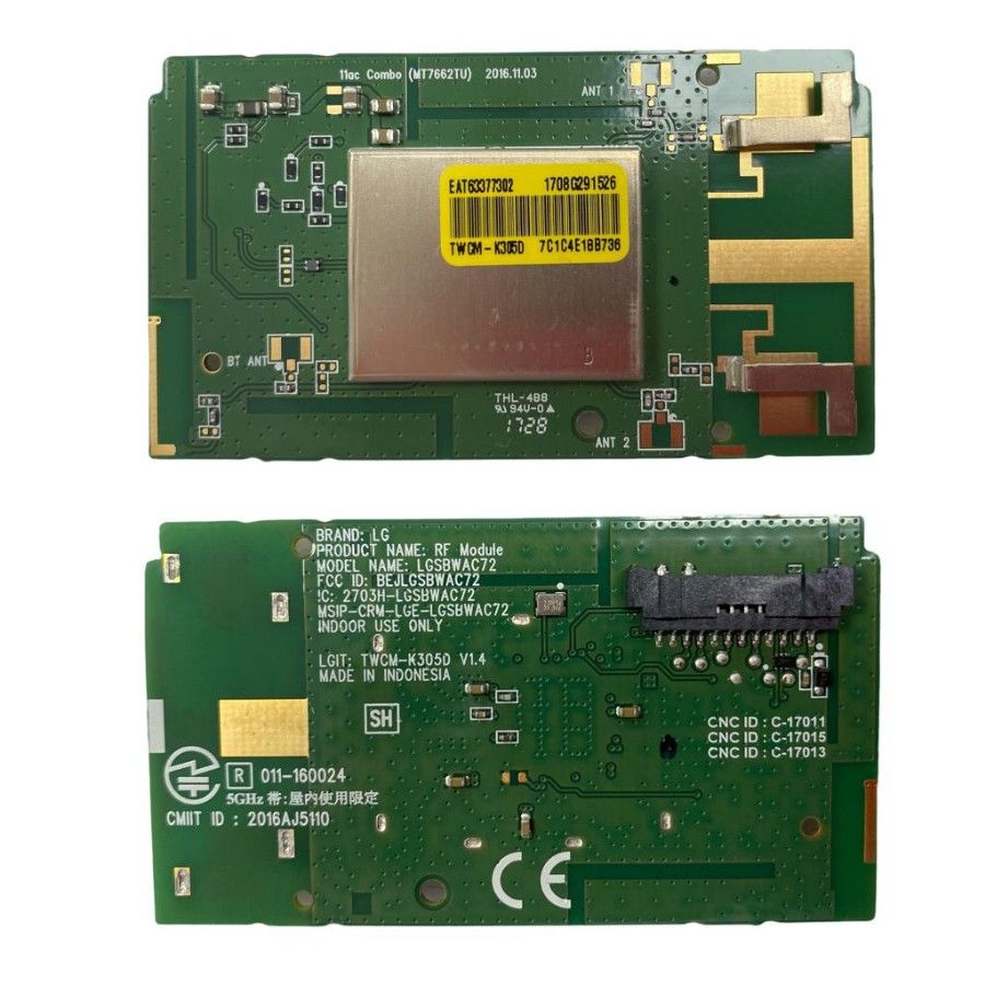 Modulo Wireless / Wifi EAT63377302, LGSBWAC72, V1.4, LG 43UJ6307