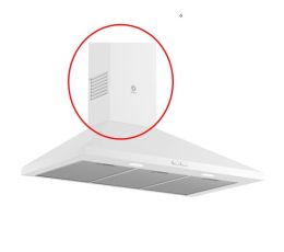 Embellecedor en Acero color Blanco Set 2 piezas montaje Campana Balay 3BC696MB/01 25 x 17 cm