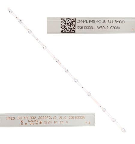 Tira 11 Leds TCL 43DP600 GIC43LB32_3030F2.1D_V1.0_20190325 swap de desmontaje Tira 11 Leds TCL 43DP600 GIC43LB32_3030F2.1D_V1.0_20190325 swap de desmontaje