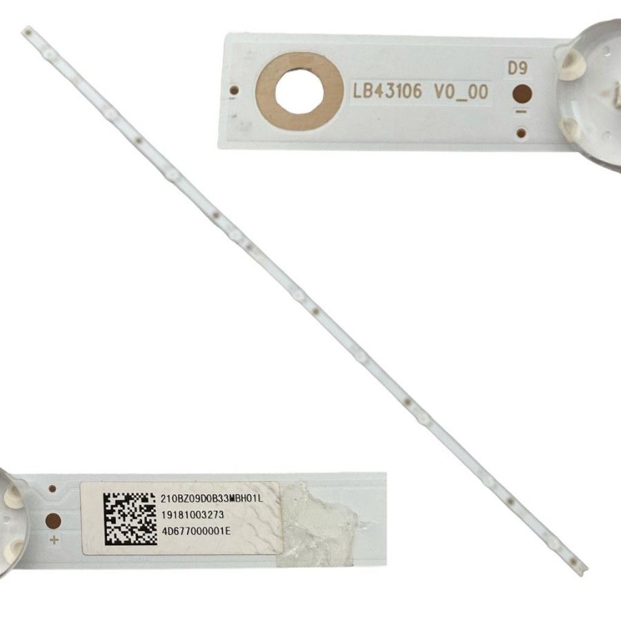 Bande LED De Rétroéclairage Pour TV - 9 LEDs Par Bande, 840 Mm - Compatible Philips 43PFT5503, 43PFS5801 Et Autres Modèles
