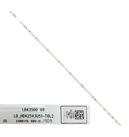 Tira 10 leds Hisense H43B7500 LB42500 V0 LB_HJD425V3U51-TOL2 swap de desmontaje Tira 10 leds Hisense H43B7500 LB42500 V0 LB_HJD425V3U51-TOL2 swap de desmontaje