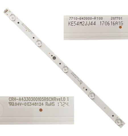 Tira 5 Leds LG 43UJ620V CRH-A4330300105R6CNRve1.0 KE54M2JJ44 7710-643000-R100 swap de desmontaje Tira 5 Leds LG 43UJ620V CRH-A4330300105R6CNRve1.0 KE54M2JJ44 7710-643000-R100 swap de desmontaje