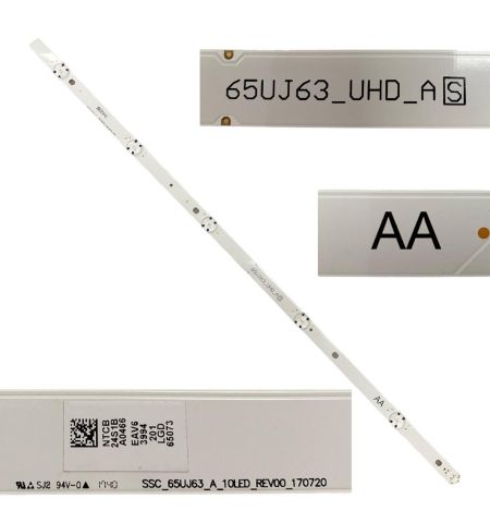 Tira 5 leds LG 65UJ630V 65UJ63_UHD_A S AA SSC_65UJ63_A_10LED_REV00_170720