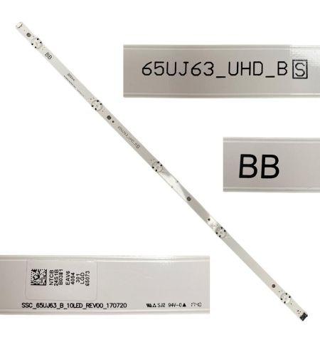 Tira 5 leds LG 65UJ630V 65UJ63_UHD_B S BB SSC_65UJ63_B_10LED_REV00_170720